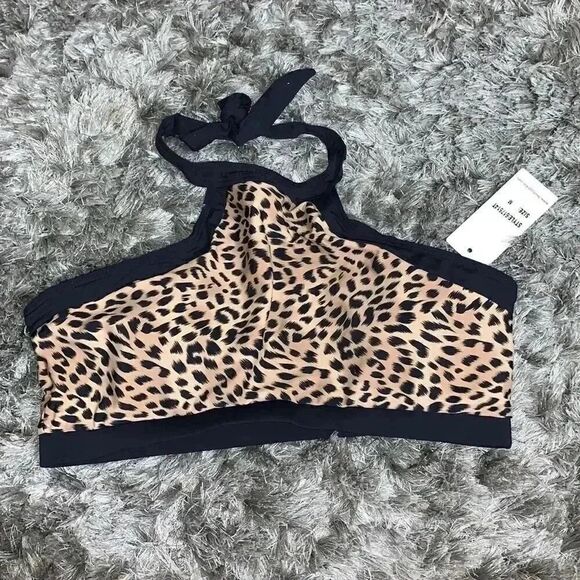 Beach joy bikini swim top size medium cheetah print - Picture 1 of 4